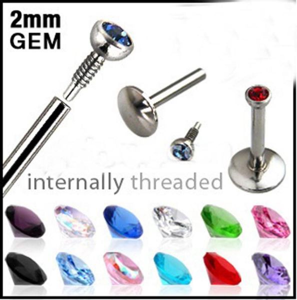 

100pcs internally thread labret lip chin ring monroe bar tragus bars 12x6810x2mm nose eyebrow body jewelry7603559, Black
