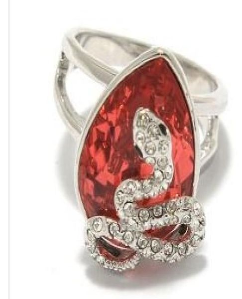 

siler inlay red diamondl lady's ring size 7 8 (xysppfh)1720167, Golden;silver