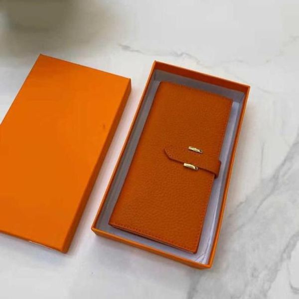 

fashion women clutch wallet pu leather wallet single zipper wallets lady ladies long classical purse with orange box card71300452424059, Black