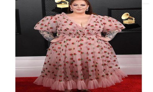 

party dresses vneck pink dress women elegant long sleeve strawberry sequin sweet mesh 2023 summer ruffles midi plus size7925413, White;black