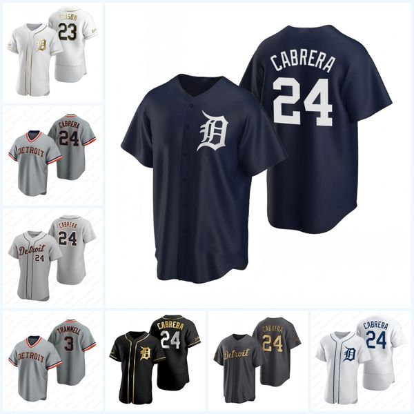 

#24 miguel cabrera tigers jersey 70 tyler alexander 48 matthew boyd 50 garrett hill 62 trey wingenter 13 eric haase 28javier baez riley gree, Blue;black