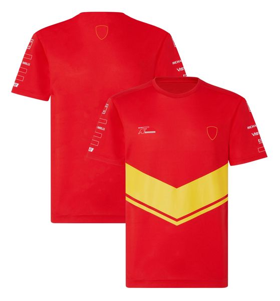

2023 new f1 racing suit men's racer t-shirt customizable team uniform