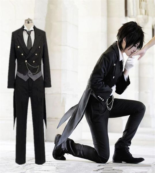 

new anime black butler kuroshitsuji sebastian michaelis cosplay costume uniform outfit halloween costumes for women mens carnival 7324662