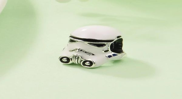 

stormtrooper helmet charm bead authentic 925 sterling silver jewelry fit bracelet making diy for women gift accessories 791454c019678831, Black