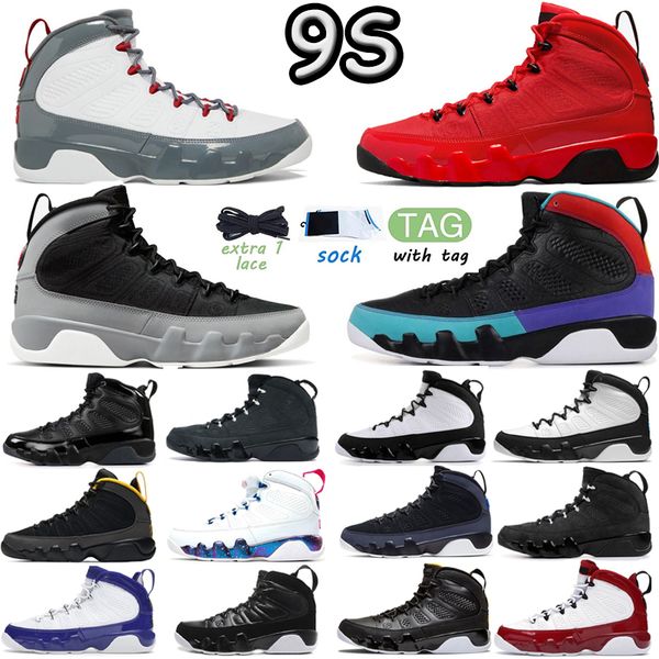 

2023 men 9 retro og basketball shoes 9s chile fir red particle grey change the world gold bred patent anthracite mens trainers outdoor sport, Black