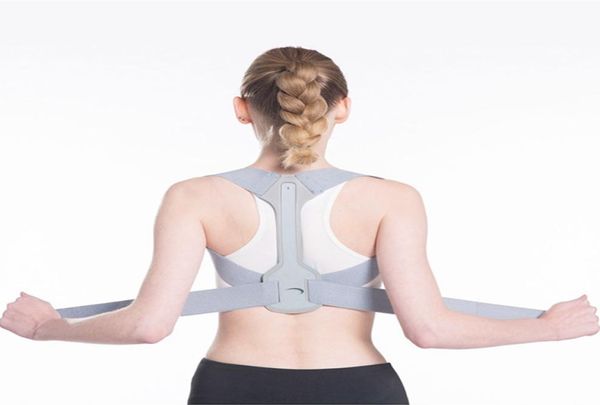 

posture corrector for men and women posture corrector adjustable upper back brace for clavicle support and providing pain relief5657147, Black;blue
