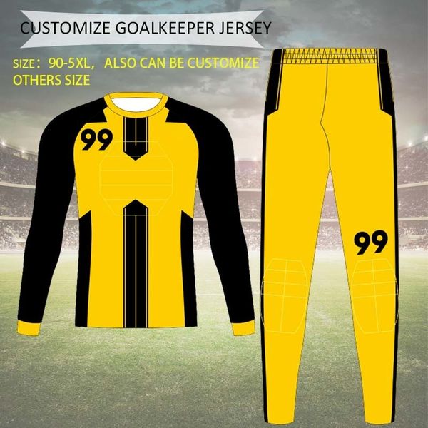 

men's tracksuits diy customize long sleevepants odm goalkeeper jersey songe protection kids football match uniform 230710, Gray
