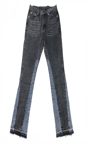 

men vintage washed black slim jeans flared trousers streetwear5144126, Blue