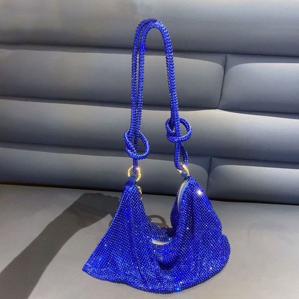 

handle rhinestones evening clutch bag silver shiny crystal dinner party wedding purses and handbag luxurious designer shoulder bag