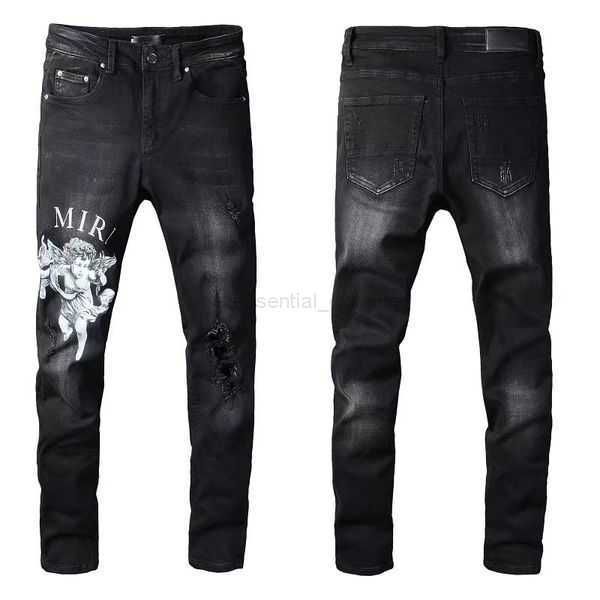 

designer mens jeans womens jeans motorcycle hole luxury denim classic printed embroidery fashion street wear men designer purple jeans 17b8c, Blue