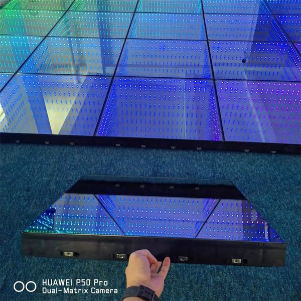 

4pcs selling stage 50*50cm pane tile dance floor 3d mirror led dance floor rgb led 3d mirror portable dance floor for sale