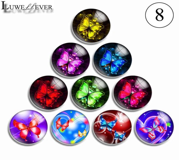 

10mm 12mm 14mm 16mm 20mm 25mm 30mm 5128 butterfly flower round glass cabochon jewelry finding fit 18mm snap button charm bracelet 8633813