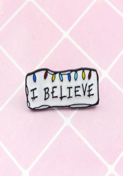 

decoration i believe white special personality enamel tide new brooch creative cartoon lapel denim badge pins8984456, Gray
