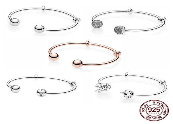 

925 sterling fit original charms heart t-bar cuff sparkling disc clasp chain bracelet women jewelry7585169, Black