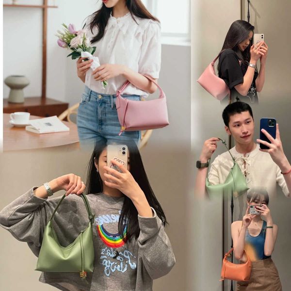 

luxury designer loevve bag fashion tote shoulder canvas bags lunch box summer small size cowhide armpit macaron niche brand high grade cubi
