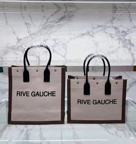 

trend women handbag rive gauche tote shopping bag handbags linen large beach bags designer travel crossbody shoulder satchel wallet textile