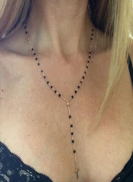 

christian catholic church handmade necklace jewelry rosary beads cross long pendant necklaces for women valentine039s day gif1173538, Silver
