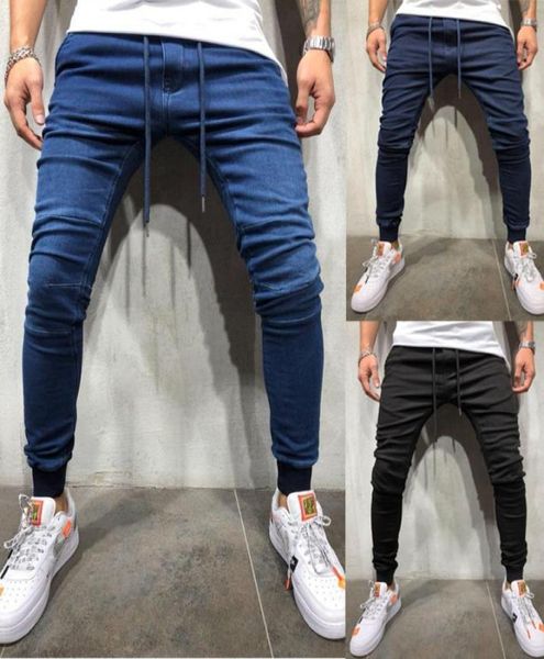 

new men039s wear brand tight jeans pants leisure pants 2018 jeans black homme elastic pencil street garment 3xl8503409, Blue
