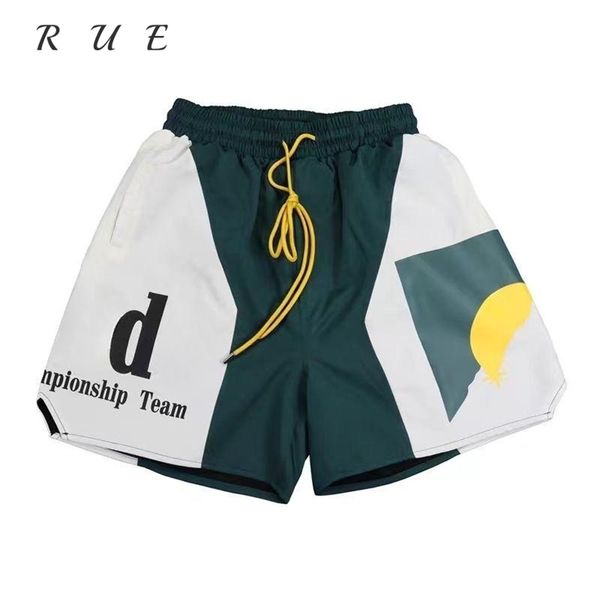 

new mens designer shorts rh shorts men summer fashion beach pants men women street wear red blue black purple pants mens short us size:s-xl, White;black
