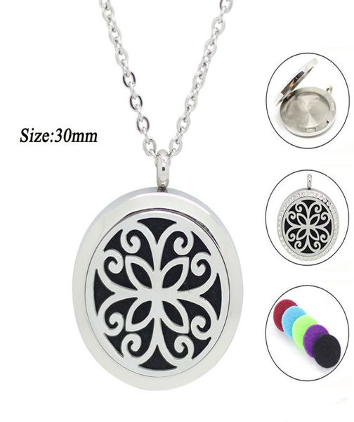 

panpan jewelry 20mm 25mm 30mm silver essential oil diffuser pendant necklace 316l stainless steel perfume locket aromatherapy pen4628381