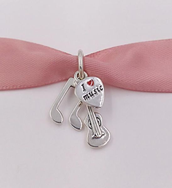 

andy jewel authentic 925 sterling silver beads music trinity pendant charm charms fits european pandora style jewelry bracelets 3219021, Black