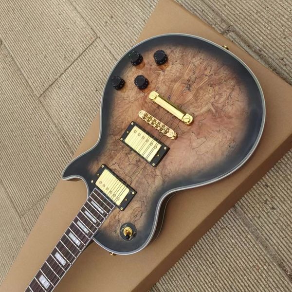 

customized electric guitar mahogany rotten wood coat gold accessories fast delivery support customization hipping