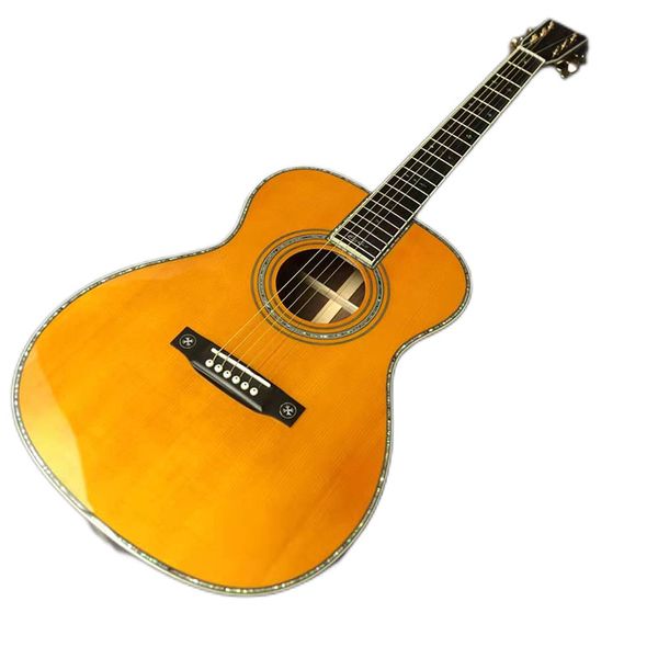 

2023 40" om series signature yellow acoustic guitar