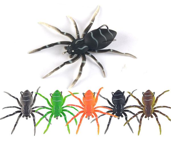 

spider ater simulation bait soft plastic 8cm 7g life vivid fishing lure baits 5 colors available7771884