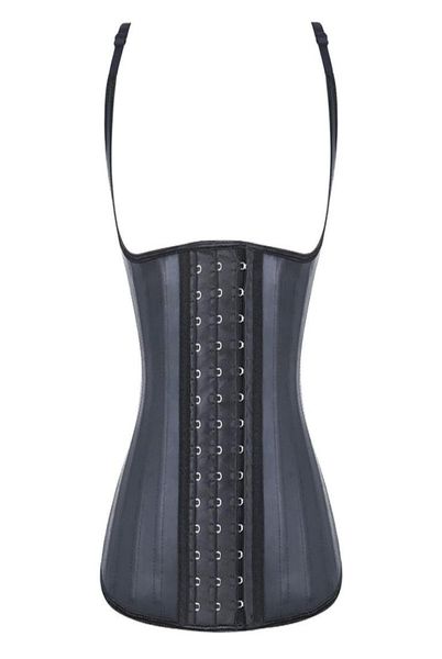 

women039s shapers body shaper 25 steel bones latex vest waist trainer slimming underwear bodsuit belt modeling strap6585059, Black;white