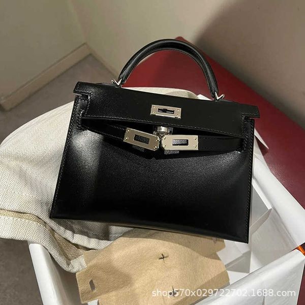 

designer hemrres tote bag new box smooth layer cowhide second generation kelys bag mini leather women's advanced texture shoulder handb