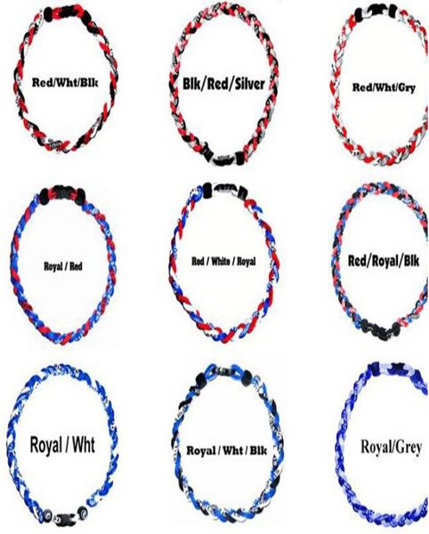 

titanium braided necklaces softball baseball sports necklace for women men choker necklace zhl33721559194, Golden;silver