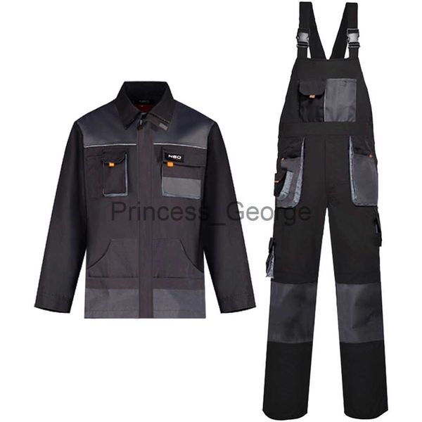 

others apparel bib overalls men work coveralls repairman strap jumpsuits durable worker cargo pants worker uniforms plus size rompers pants, Black;white