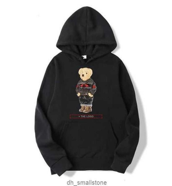 

men039s hoodies sweatshirts winter cotton men ralphs bear hoodie women graphic ladies laurens y2k long sleeves unisex9548180, Black