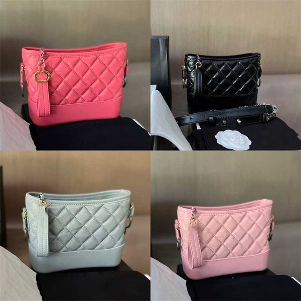 

women's luxury channel bags designers shoulder bags tote new fashion diamond-shaped crossbody bag texture hardware chain zipper bucket