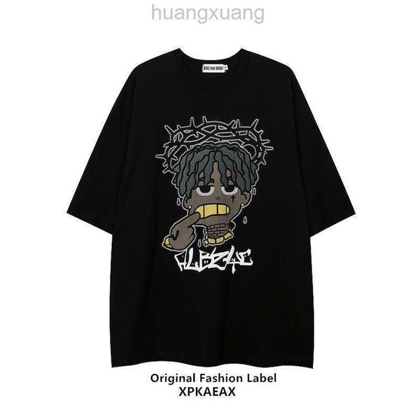 

stussys fashion t-shirt fashion brand american cartoon print couple lazy t-shirt oversize china-chic short sleevet2ir, White;black