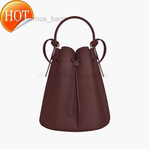 

bags polene evening numero huit bucket designer full-grained leather tote crossbody gold-plated stainless-steel hardware handbags suedeesspl