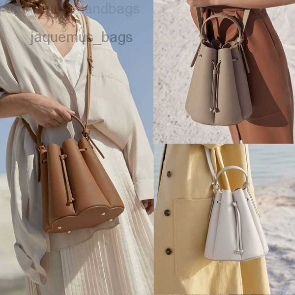 

polene genuine leather petal bag french niche crossbody bag leather minimalist trend new portable bucket bag