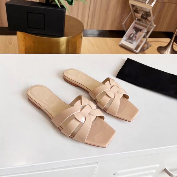 

designer slipper women slippers luxury sandals brand sandals real leather flip flop flats slide casual shoes sneakers boots by shoe10 034, Black