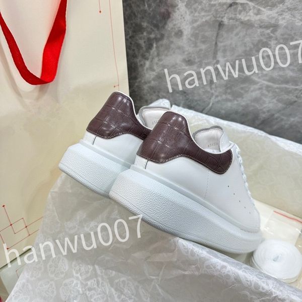 

new luxury sneakers designer casual shoes men shoes white calfskin flat classic fashion breathable trainer sneaker size 35-46 xsd230414, Black