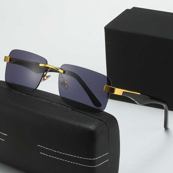 

Fashion Mercedes-Benz top sunglasses Z55 New Frameless Sunglasses for Men and Women Benz Plate Leg Glasses with logo box