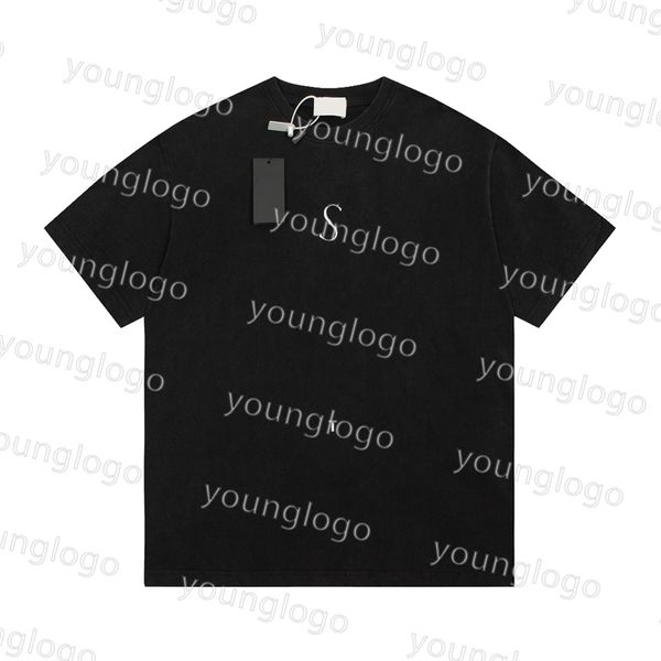 

summer cotton short sleeve t shirt designer womens sweatshirt embroidery round neck, White