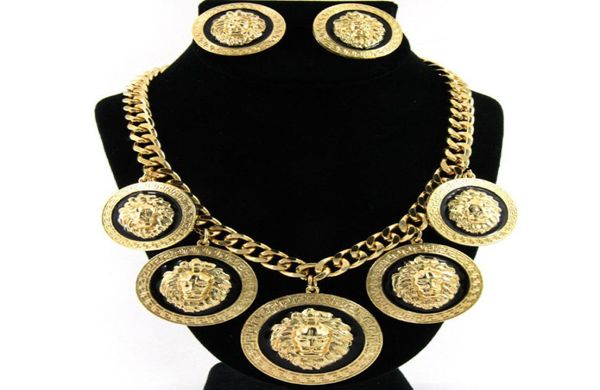 

men039s women jewelry sets lion head necklaceearrings01237954880, Silver