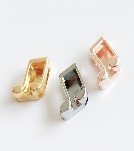 

20pcs diy accessory 8mm music note slide charm bead diy 8mm dog cat collar wristband bracelets new4262283, Bronze;silver