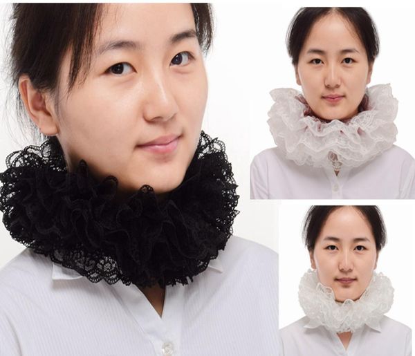

vintage tudor elizabethan lace neck ruff collar costume accessories victorian steampunk gothic cosplay accessory whiteblackpurpl3700407, Silver
