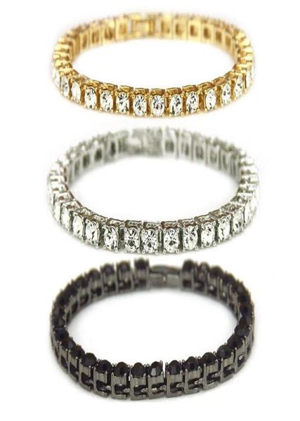 

europe and the united states hiphop single row bracelet charms stylish bangle fashion jewelry custom logo support fba drop shippi3513229, Black