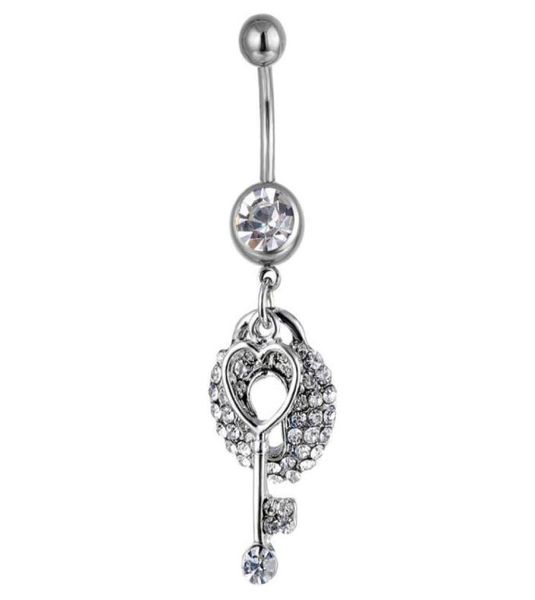 

d0024 the key and lock styles belly button navel belly rings78470972602531, Silver