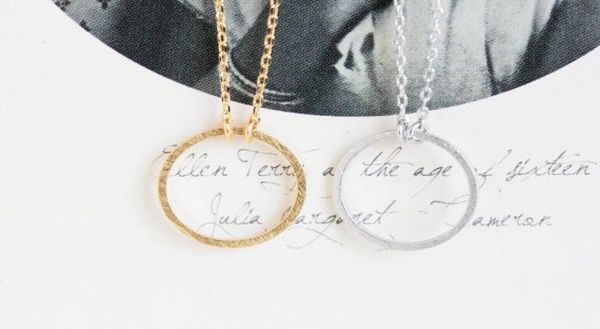 

fashion figure forever circle necklace pendant 18k gold silver plated necklace for women gift whole2727009