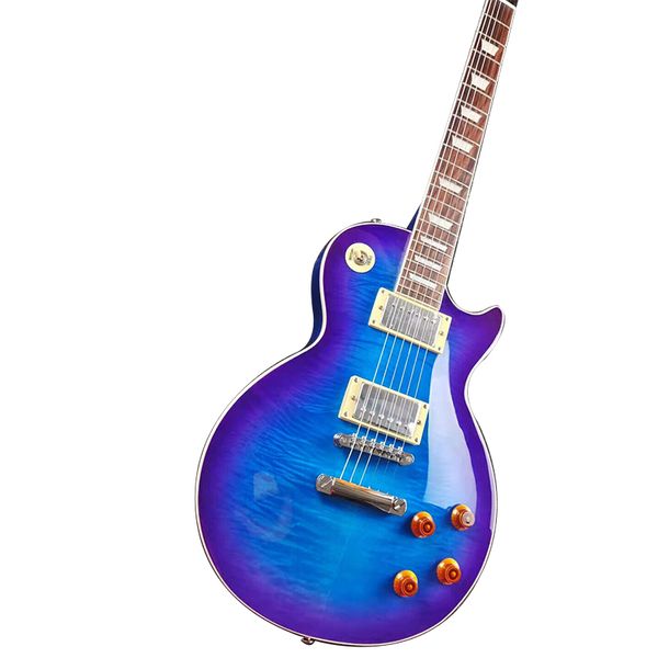 

electric guitar blueberry color gradient tiger pattern imported paint