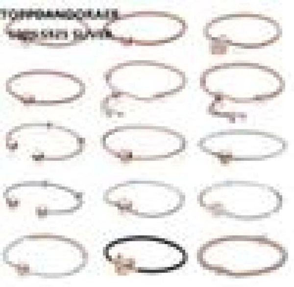 

rose gold s925 silver heart-shaped basic chain fit original charm er bone bracelet for women diy jewelry making 2201219762055, Black