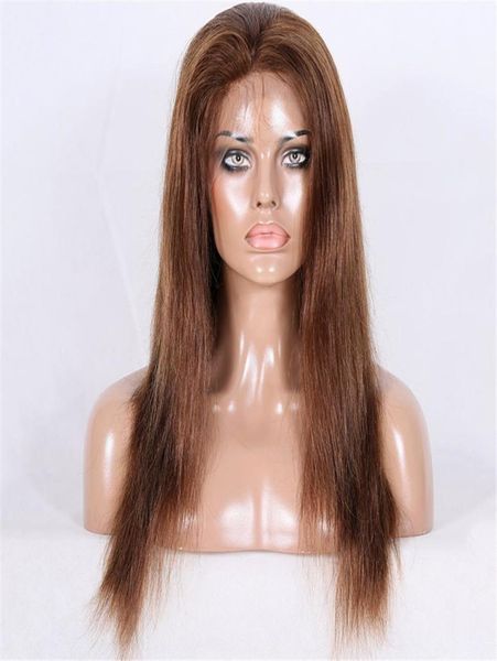 

vmae long straight 4 color full lace wigs with baby hair 12 to 26 inch virgin human hair 130 density hair for women4522770, Black;brown